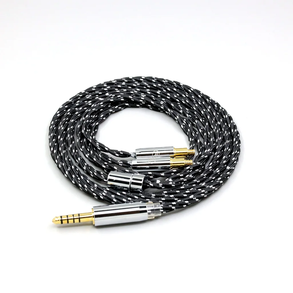 OCC Mixed OFC Twisting Nylon Earphone Cable For Audio Technica ATH-AP2000Ti ath-sr9 es750 esw950 es770h esw990h wp900  LN008699
