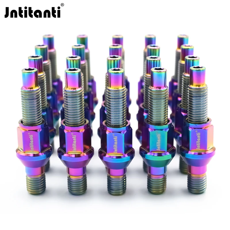 

Jntitanti M14*1.25mm Never rust light weight racing Gr.5 titanium wheel stud conversion kits for BMW MINI racing