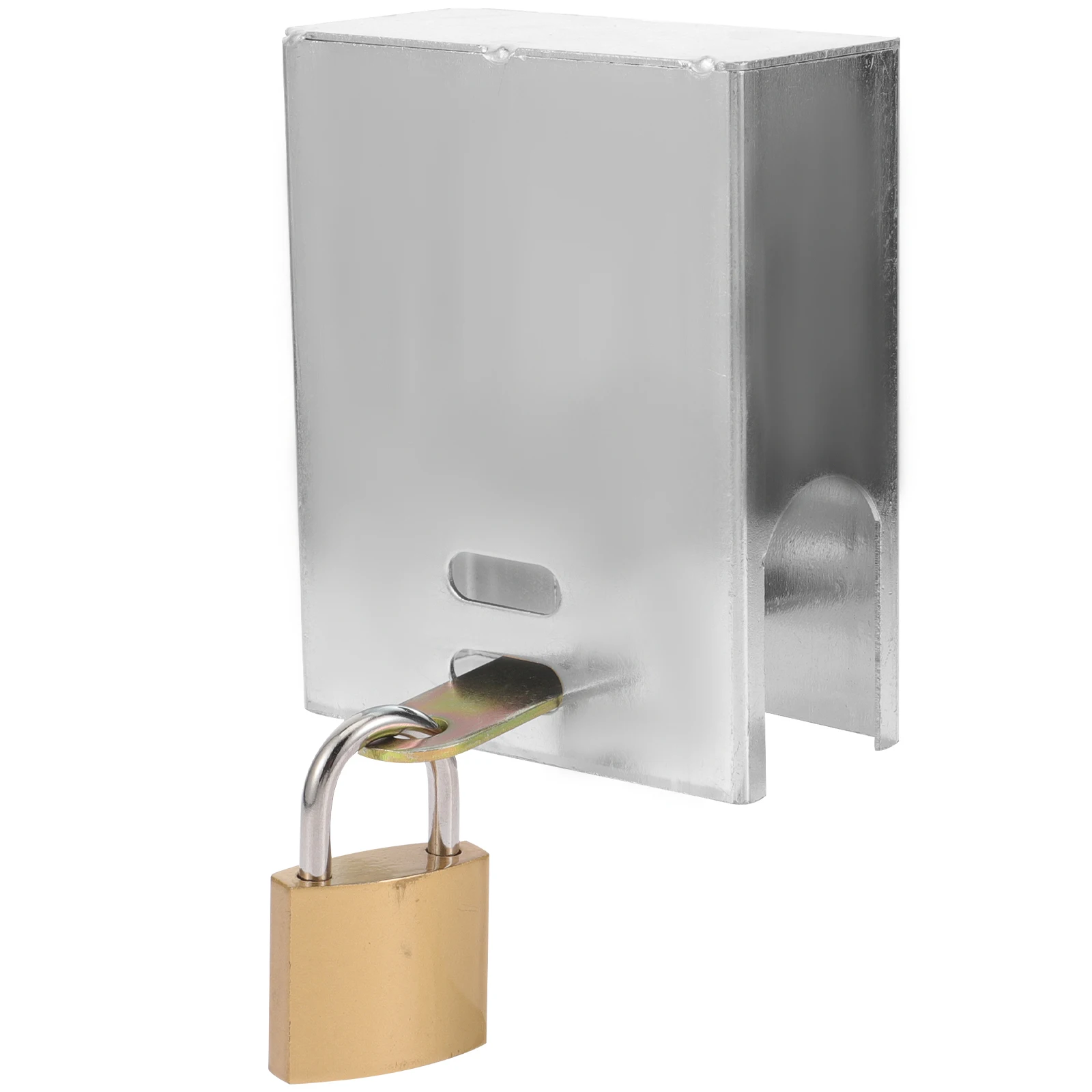 

Water Faucet Protective Cover Silver Outdoor Spigot Anti Theft Valve Lock System Garden Hose Casing Fits Most Faucet Bib Lock