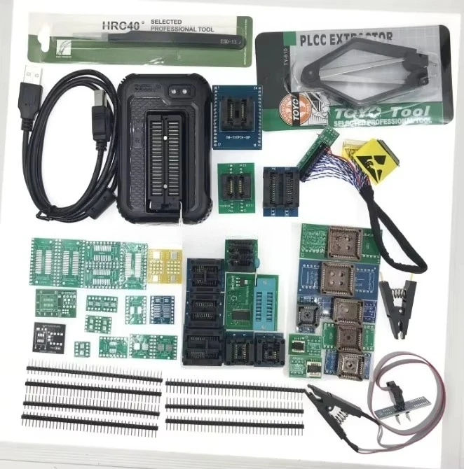 T48 USB Universal Programmer with 42 pieces accessories TL866II Plus NAND EMMC burner