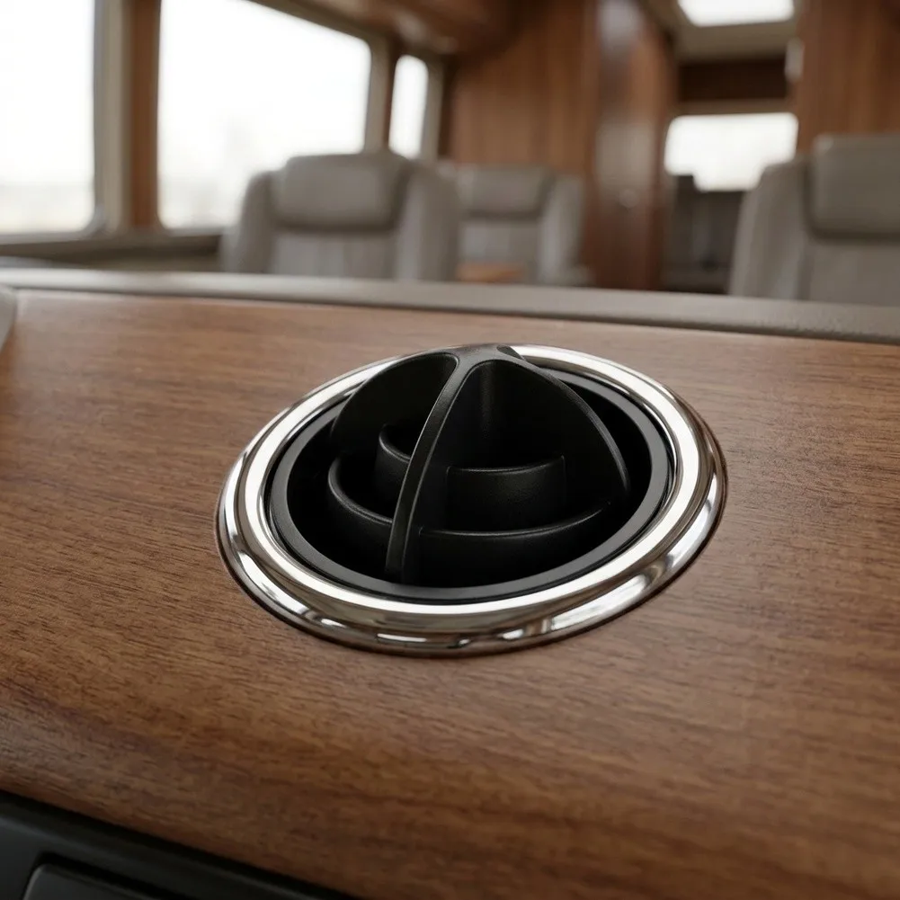 Minimalist RV Air Conditioning Vent Outlet ABS For Truck For Coach Bus Yacht Interior AC System Efficient Airflow Silver Finish