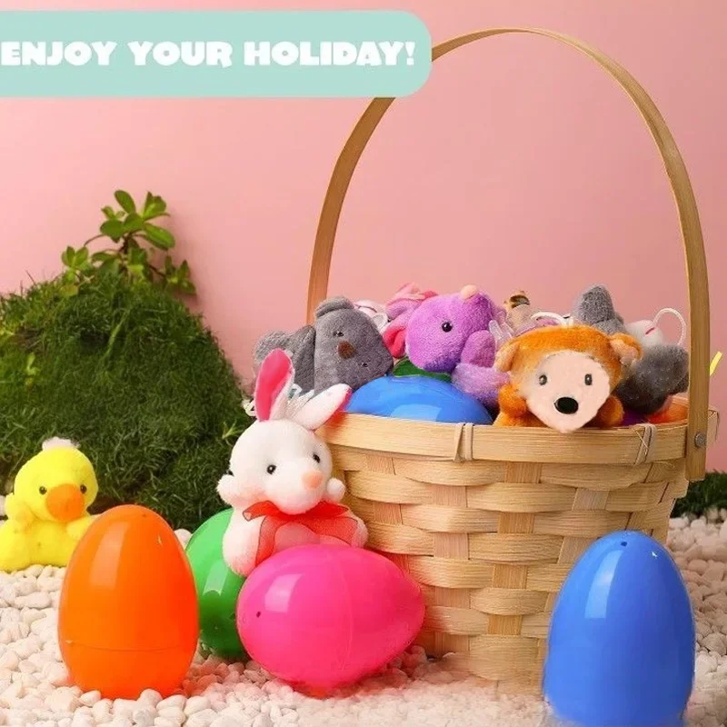 12/24/36pcs Easter Fillable Eggs Colorful Plastic Eggshell Creative Easter Gift Box Children's Toys Wedding Birthday Party Decor