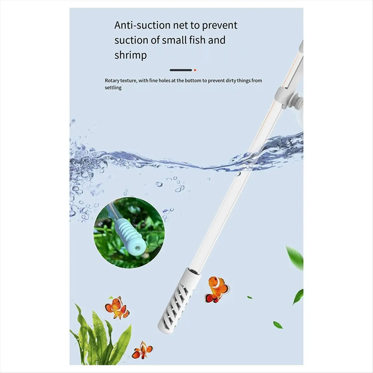 (AD11) Aquarium Vacuum Gravel Cleaner, Manual Water Changer Siphon, Fish Tank Water Changer for Water Change and Sand Washing