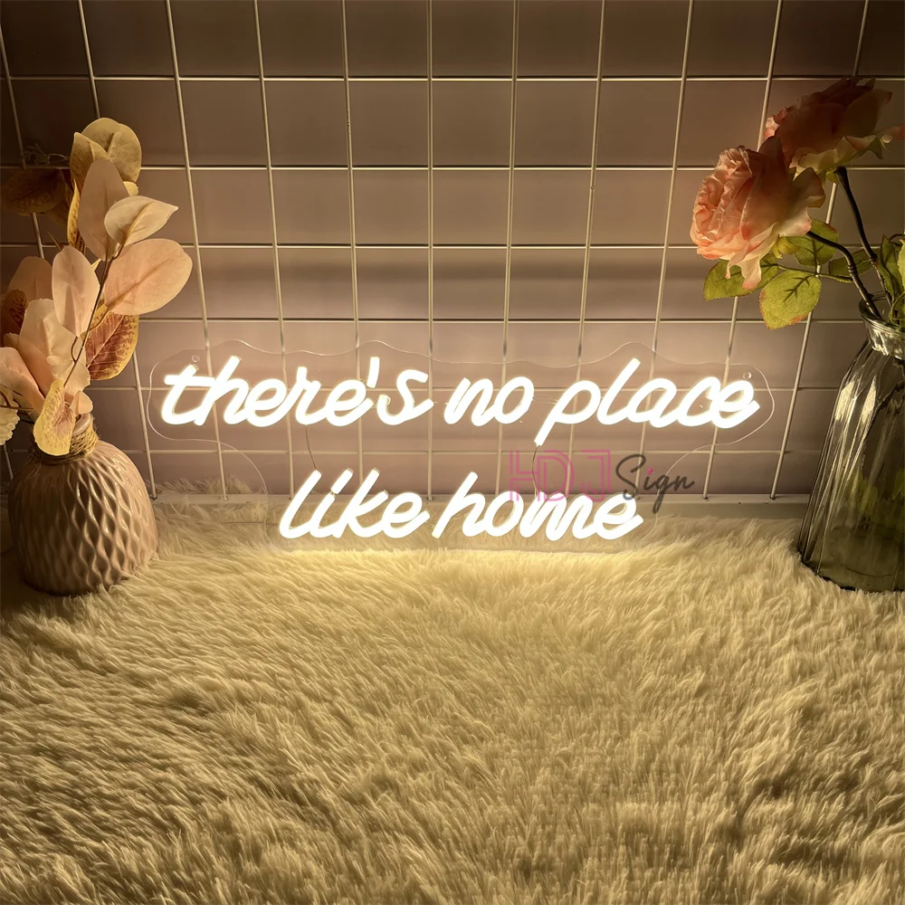 لا يوجد مكان مثل المنزل النيون Led تسجيل الجدار الشنق ديكور غرفة المنزل LED أضواء النيون USB غرفة نوم الديكور هدية عيد ميلاد