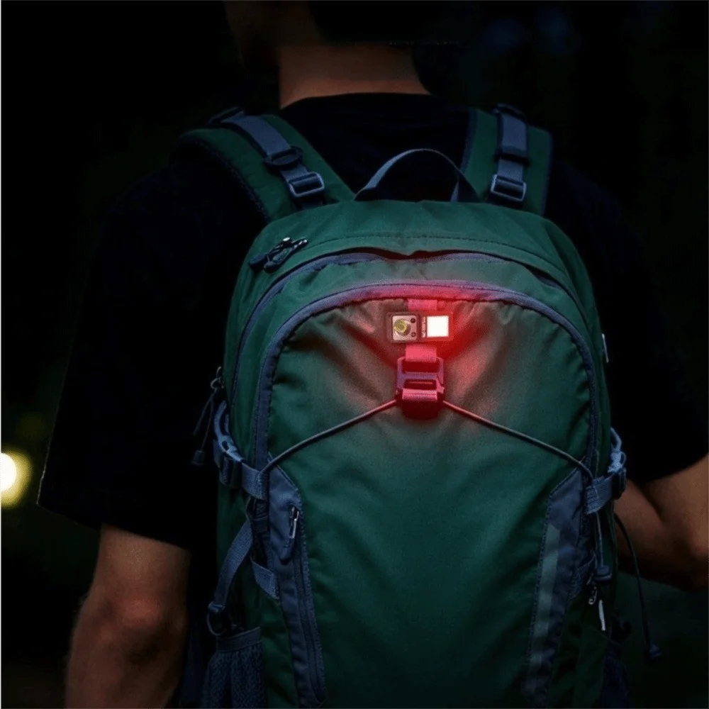 Mini LED Magnetic Clamp Flashlight Clip-on Rechargeable Work Emergenc Lamp Ultra-long-lasting Water Camping Hiking Light Work