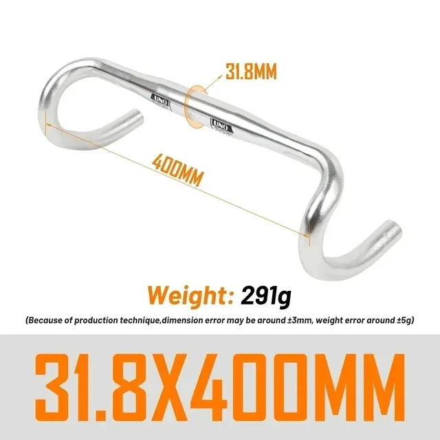 UNO UltraLight Racing Rennrad Lenker Bent Bar 25,4/31,8 MM 360/380/400/420/440/460 MM 6061 Aluminium Legierung Vorbau Lenker