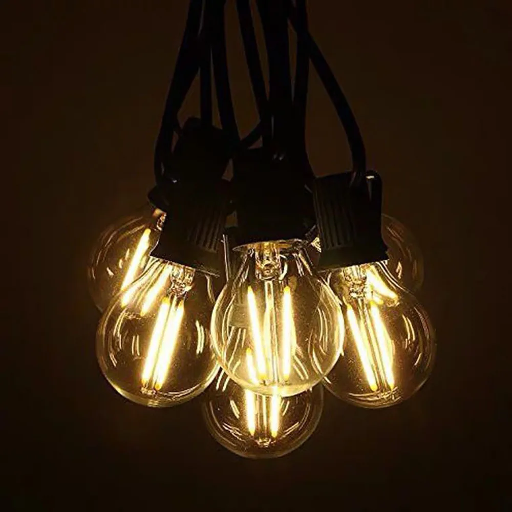 스트링 전구용 LED 필라멘트 COB 전구, E27 G45 글로브, 6W, 4W, 2W, COB 옐로우 베이스, 빈티지 LED 램프, 2700K 웜 화이트, 10 개