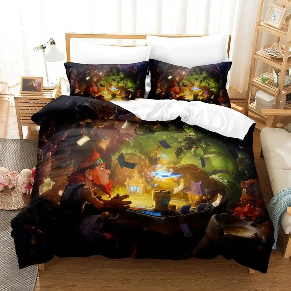 Hearthstone Heroes of Warcraft Bedding Set Single Twin Full Queen King Size Bed Set Adult Kid Bedroom Duvetcover Sets Monsters