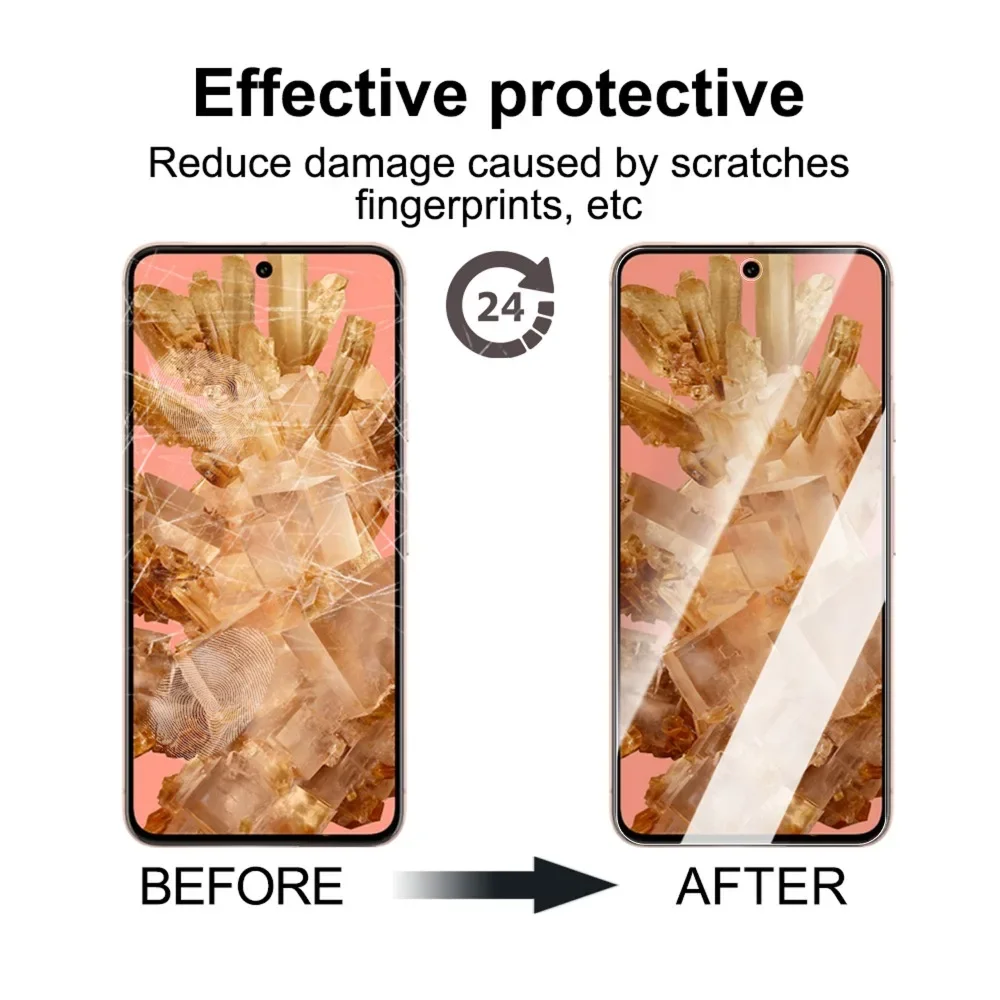 8pack Tempered Glass for Google Pixel 9A Front Films Camera Lens Screen Protector for Google Pixel 9A HD Anti-scratch Glass Film