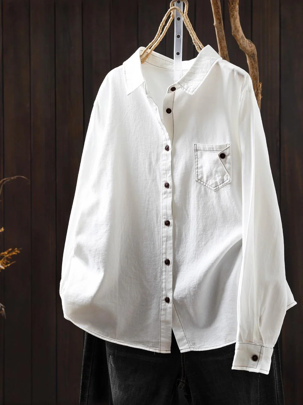 

Youth women's blouses 100% cotton blue white gray lace patchwork shirts and blouses ladies autumn new women's clothing