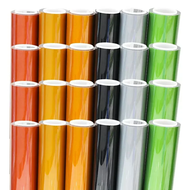 

Многоцветная пленка премиум-качества для автоматической упаковки, глянцевая защитная пленка из ПЭТ и ТПУ от царапин для укладки кузова автомобиля
