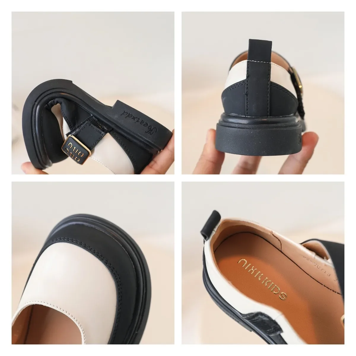 أحذية جلدية للفتيات لحفلات الزفاف المدرسية أزياء أنيقة للأطفال ماري جينس بو أحذية جلدية بدون كعب الأميرة الاطفال الأخفاف #6