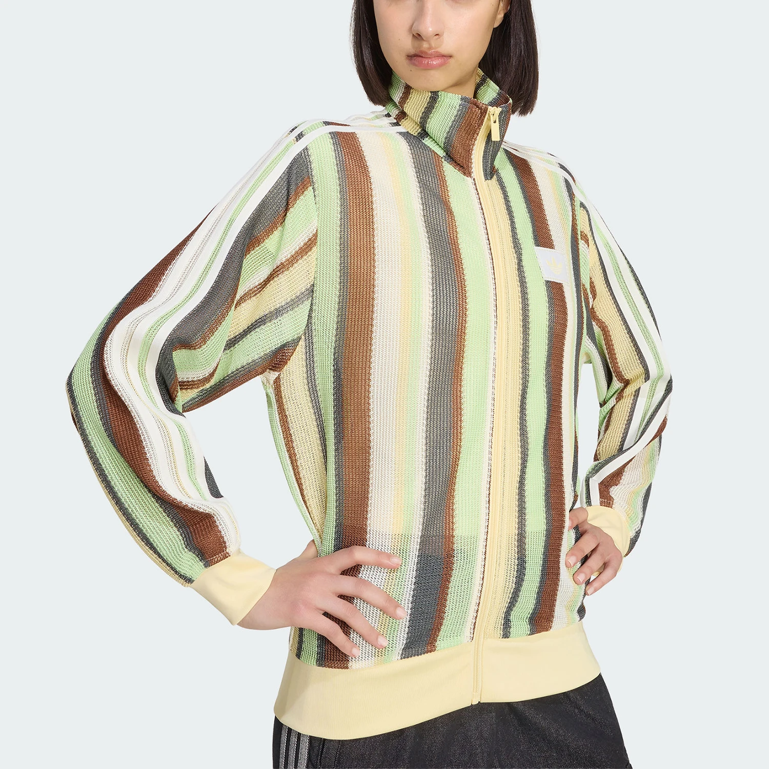 Adidas genuine clover women's retro fashion stand up collar jacket jacket KY2032