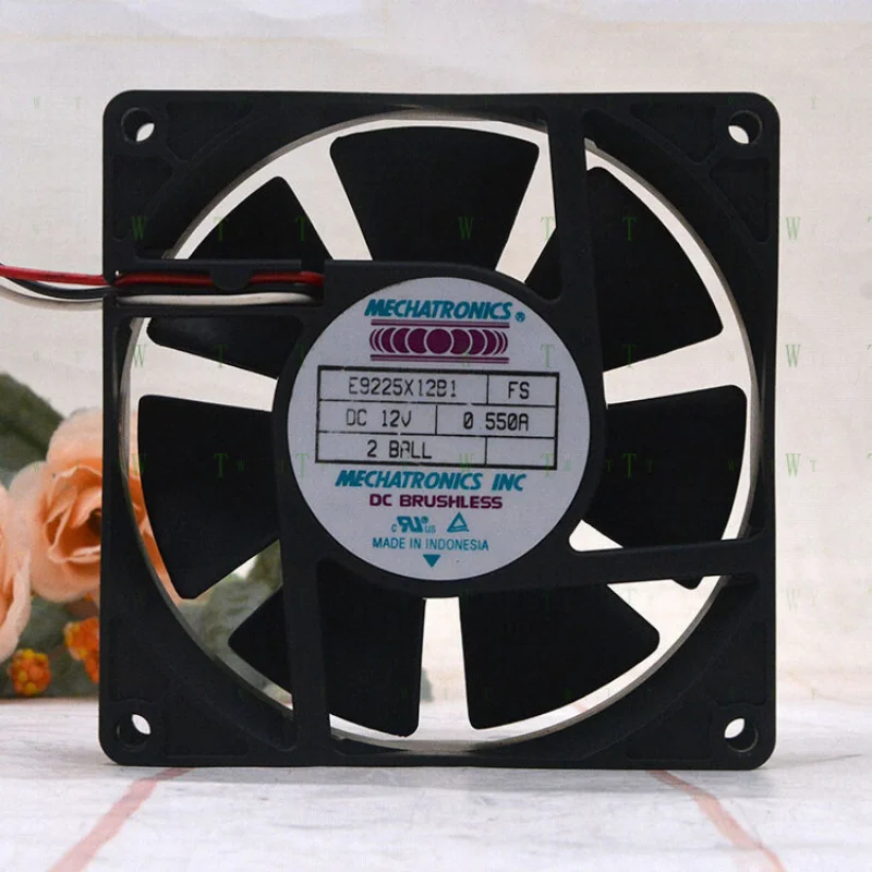 H  1 pcs MECHATRONICS 9025 E9225X12B1 12V 0.550A detection cooling fan.