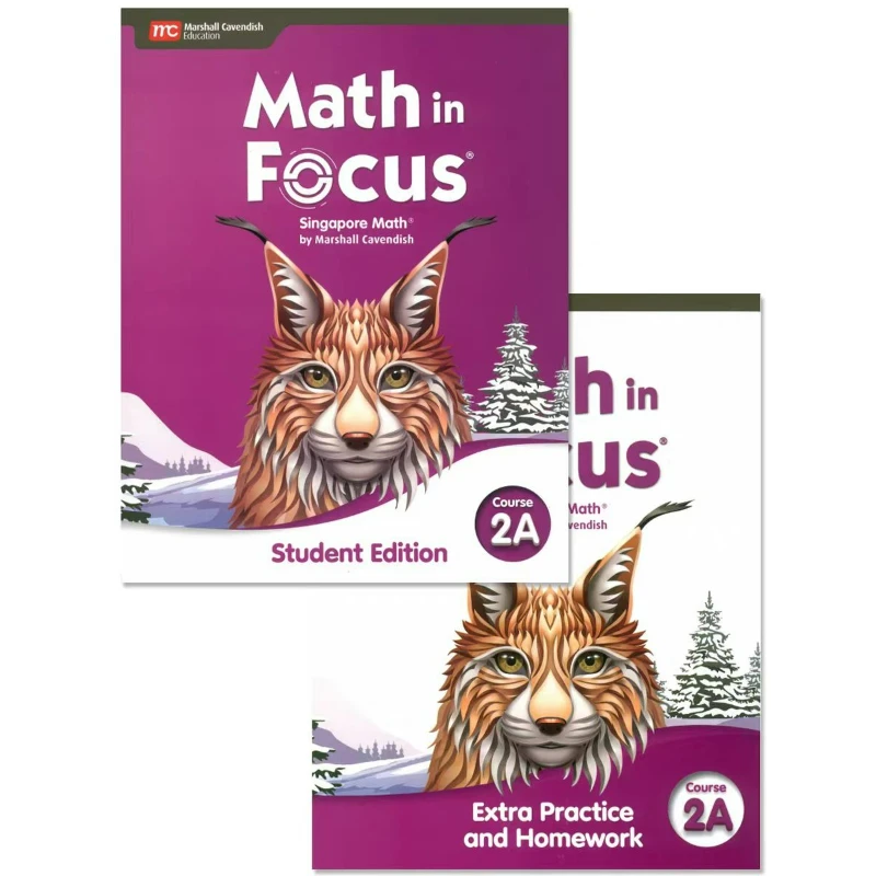 Curso de matemática em foco 1A-3B Singapura Livro didático de matemática e livro de exercícios Inglês Livros originais de aprendizagem de matemática para adolescentes