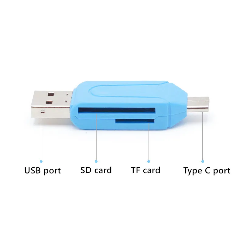 قارئ بطاقات USB 2.0 متعدد الوظائف 2 في 1، قارئ بطاقات Micro SD TFMemory، قارئ بطاقات USBFlashDrive لملحقات أجهزة الكمبيوتر المحمولة