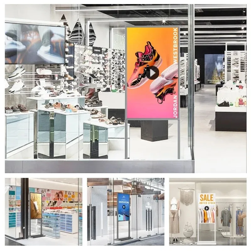 

Ultra Thin Dual Screen Floor Standing LCD Advertising Player Kiosk Vertical Totem Digital Signage Display 32 43 50 55 Inch