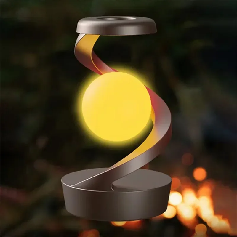 Rotating Moon Desk Lamp Bedroom Touch Floating Rotating Ambiance Light Led Wireless Floating Rotating Night Light