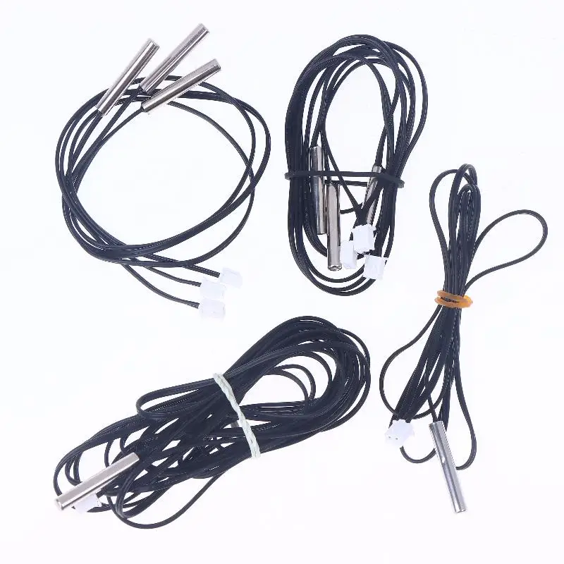 1/3Pcs For Arduino W1209 W1401 30/50/100/200/300cm Ntc 10K 1% 3950 Thermistor Temperature Sensor Waterproof Probe Cable