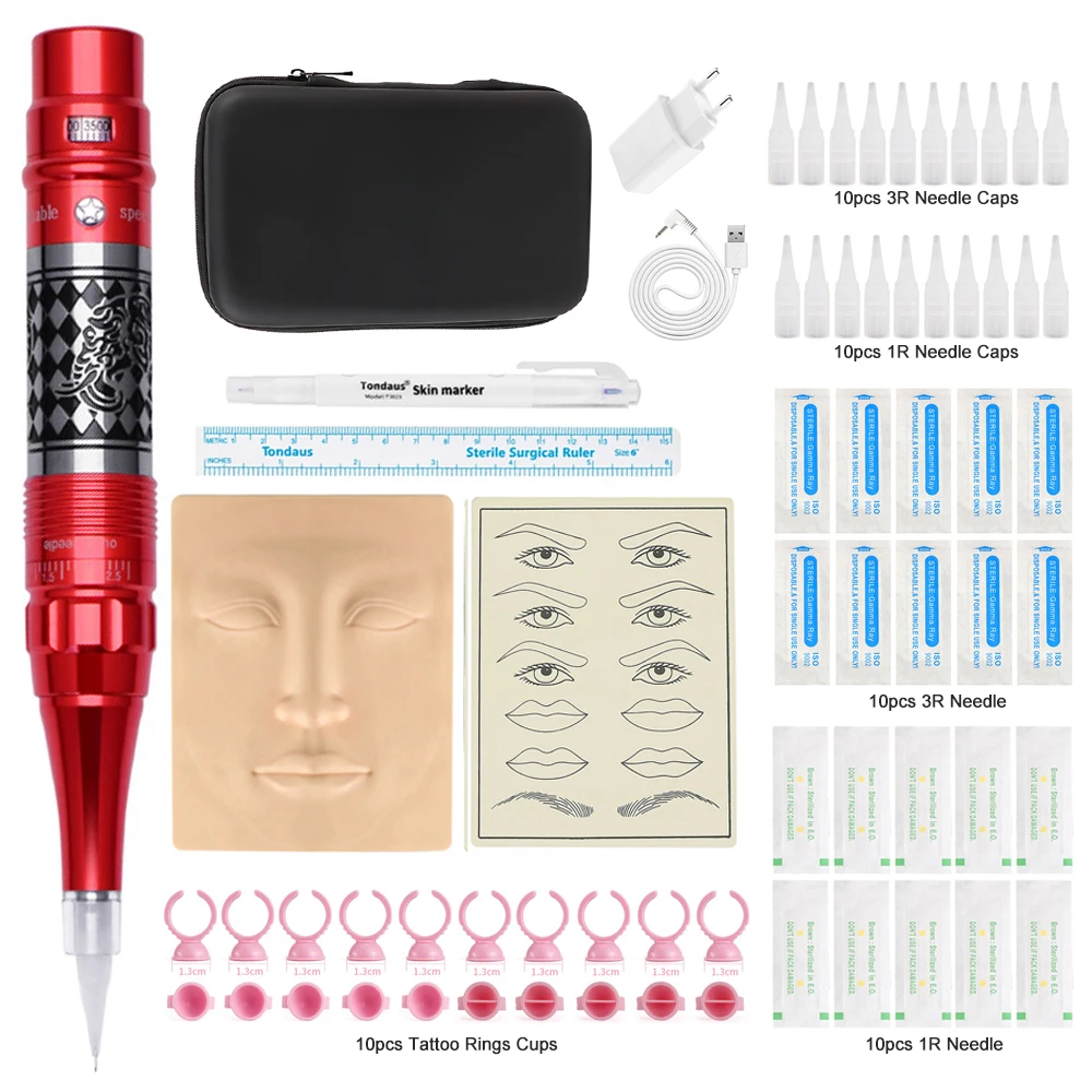 

Wireless Permanent Makeup Machine Pen, Microblading Pen Kit Built in Battery Tattoo Machine for Shading Eyeliner Lip
