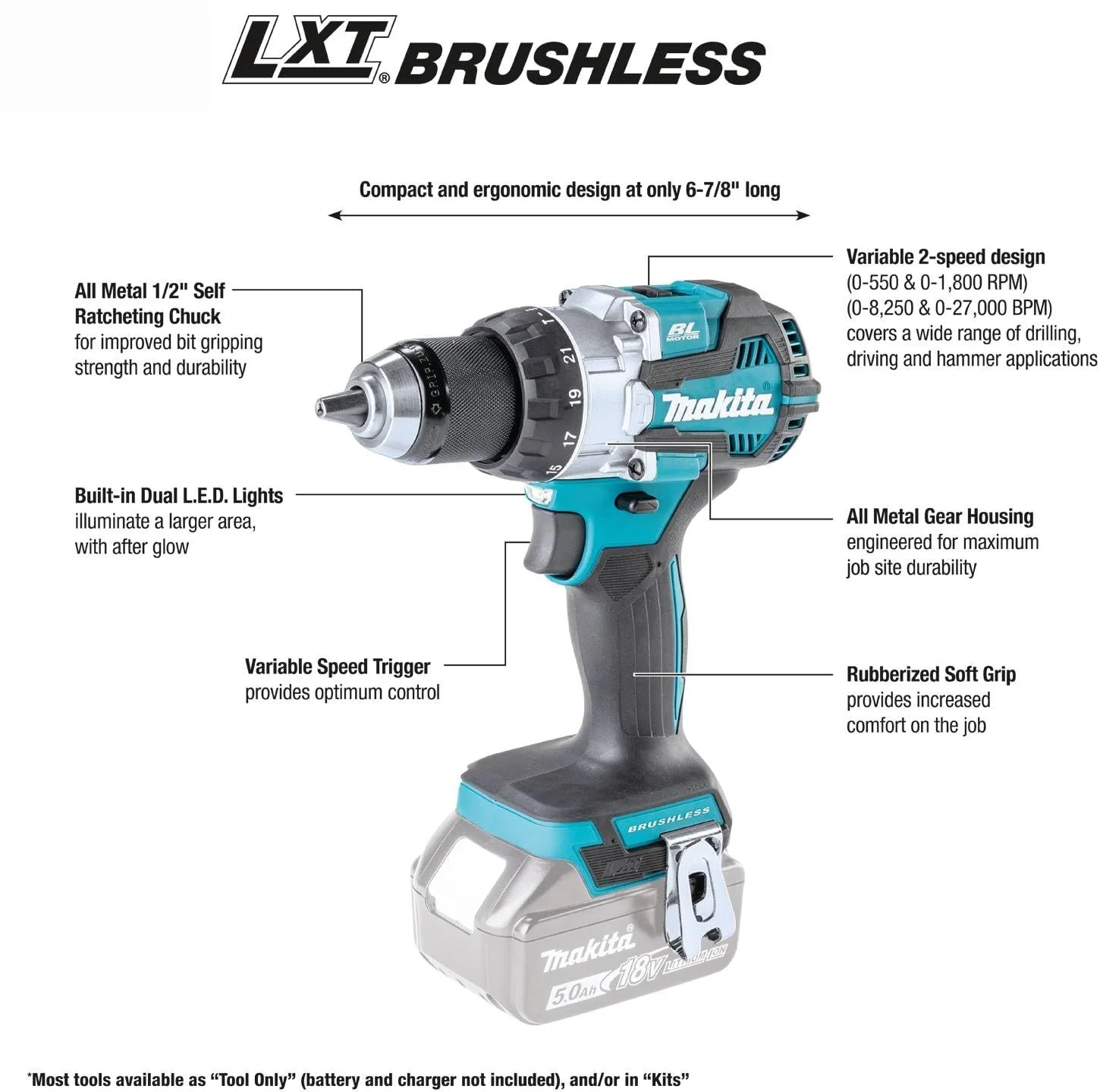 makita-ddf487-13mm-18v-lxt-lithium-ion-compact-brushless-cordless-1-2-hammer-driver-drill-screwdriver-rechargeable-car-repair
