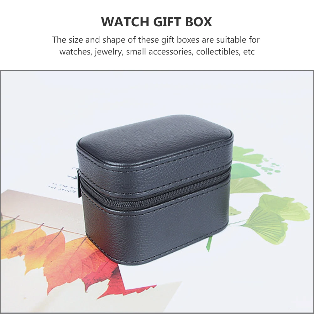 Watch Box Durable Material Smooth Texture Black Color Storage Container Case Jewelry ganizer Suitable Watches