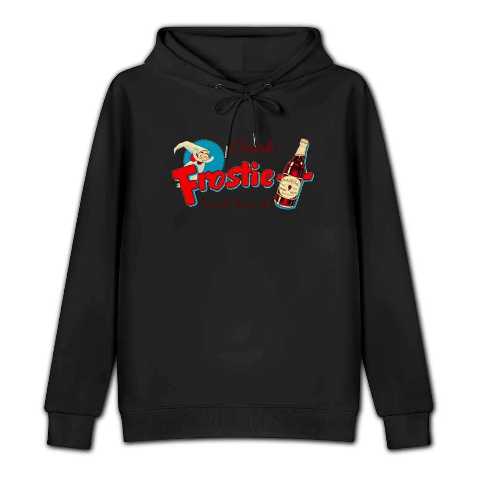 Vintage Frostie Root Beer Design Pullover Hoodie winter clothes autumn graphic hoodie