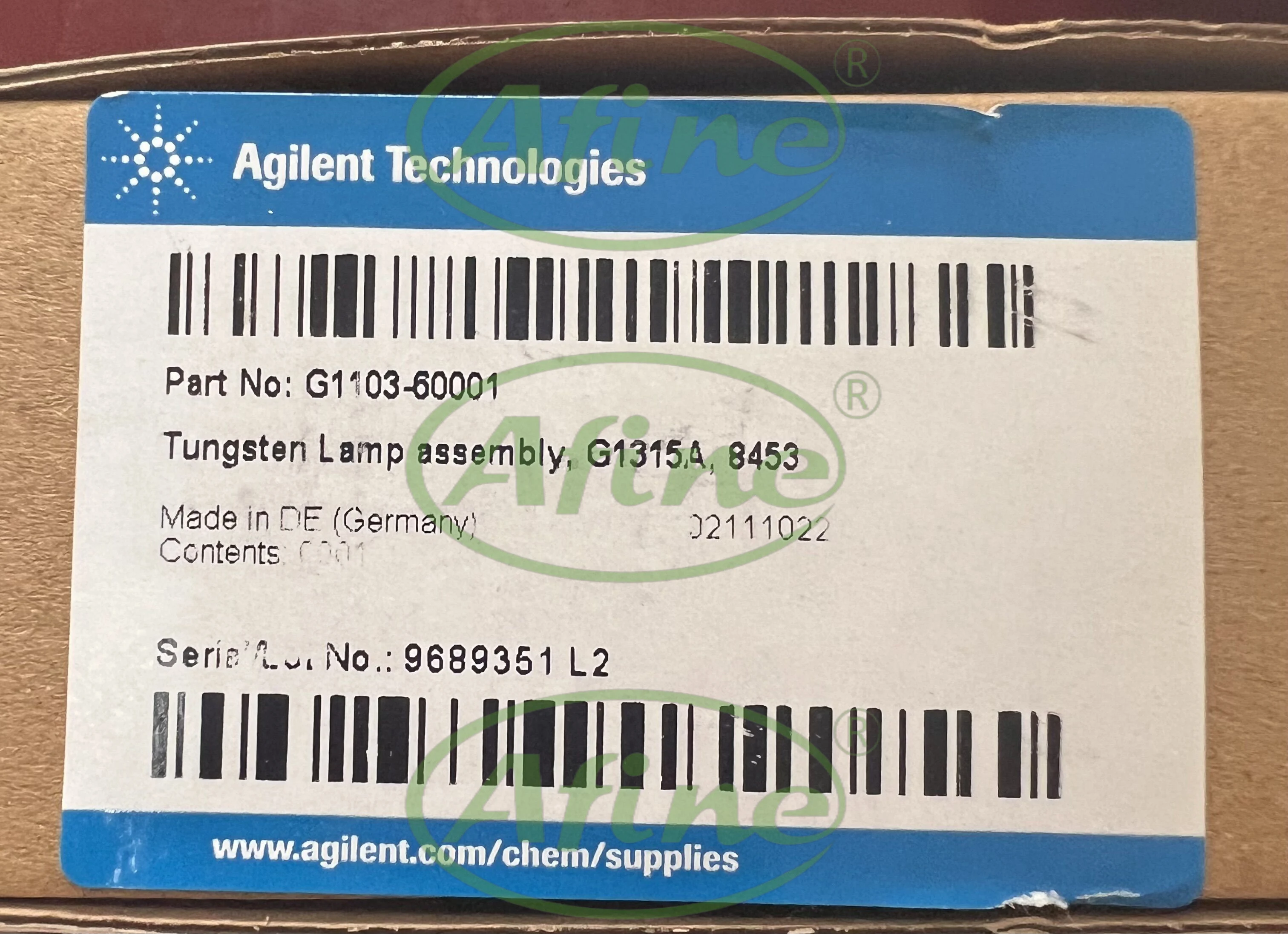 AFINE Agilent Source Lamps for G1103-60001 Tungsten VIS lamp