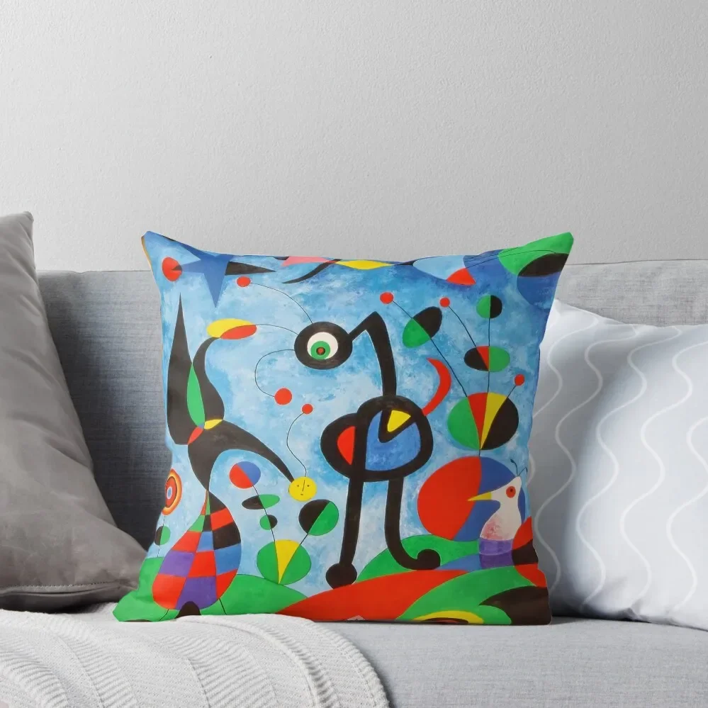 The Garden joan miro 1925 Throw Pillow Pillows Aesthetic Christmas Pillow pillow