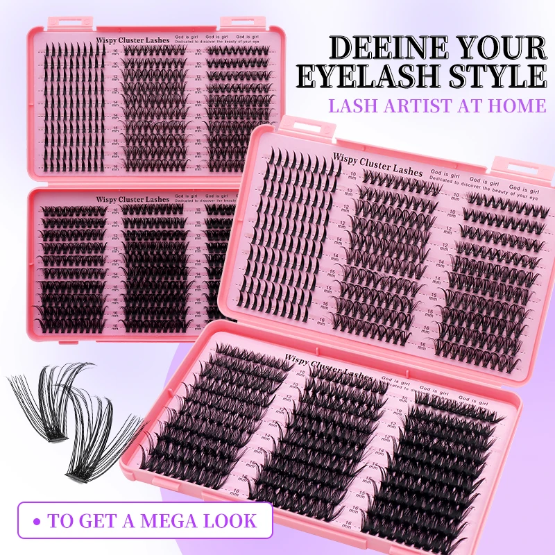 DINGSEN Manga Volume Mixed Lashes Clusters Natürliche Wimpern DIY Cluster-Wimpern Make-up Wimpernverlängerung Einzelwimpern – Detail 1