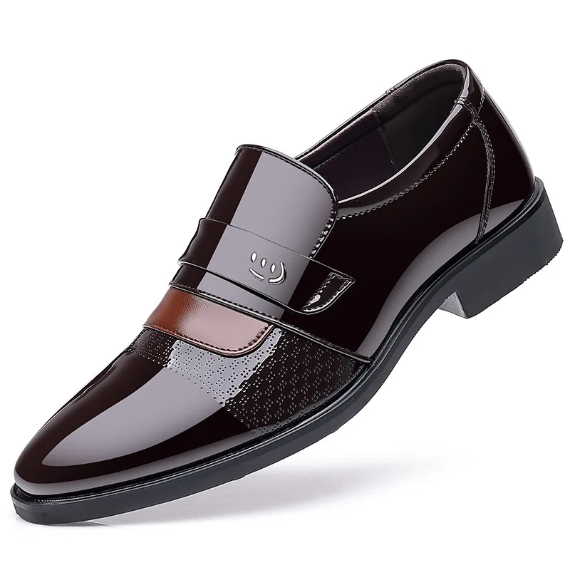 Mocassins Oxford para homens, sapatos de vestido masculino, moda de luxo masculina, marrom elegante, preto, 2024