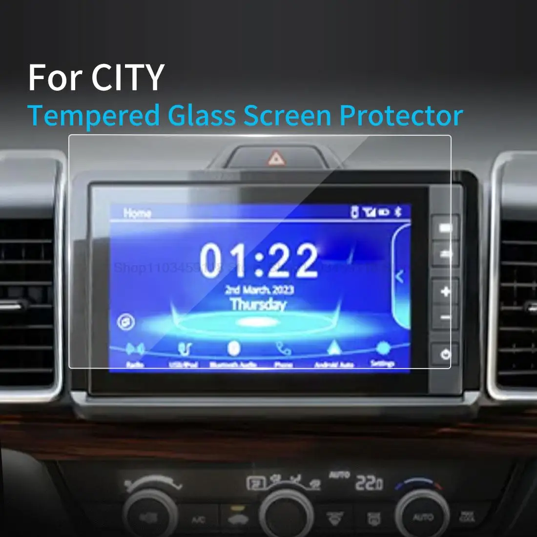 

Защитная пленка для экрана, закаленное стекло для Honda City 2020 2021 2022, автомобильная GPS-навигационная наклейка для интерьера, аксессуары против царапин