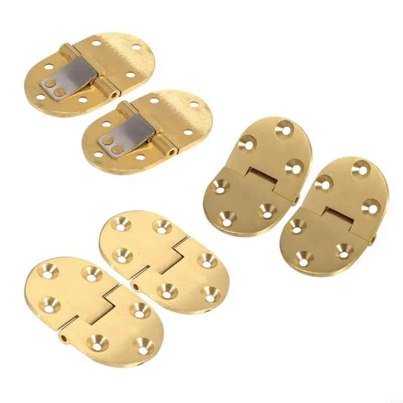 L1EE 2pcs Sturdy Brass Butlers Tray Hinges Set Round Edges Includes Screws Home Decoration for Cabinet Door Daily Use