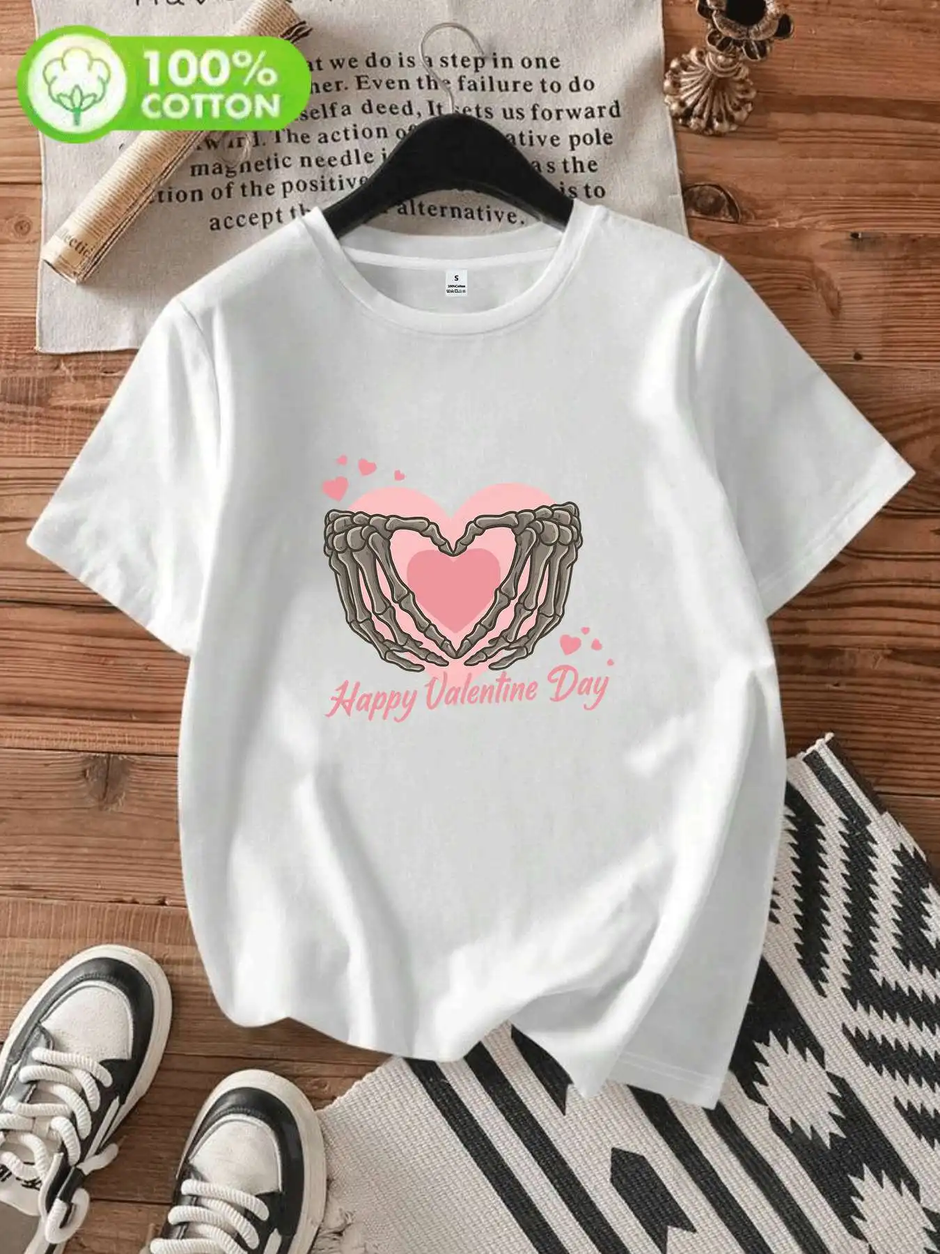 

【WEN33818】Женская хлопковая футболка с круглым вырезом и мультяшным рисунком, модная рубашка с короткими рукавами и принтом, хлопковая футболка