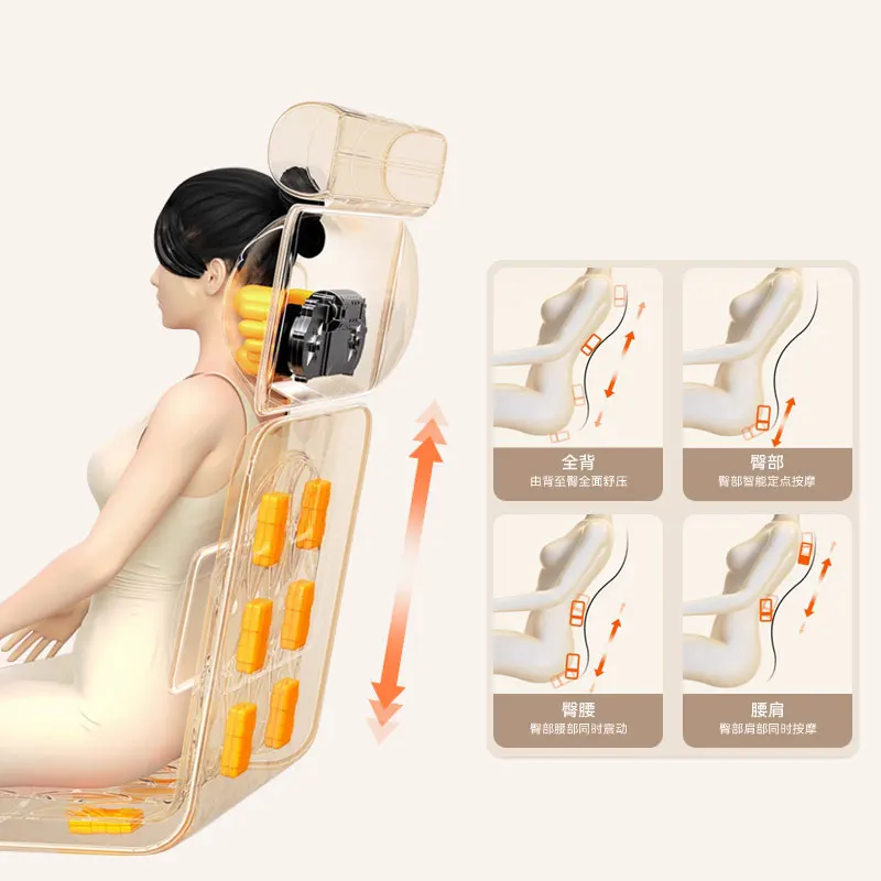 رائجة البيع قابل للتعديل متعددة الوظائف كامل الجسم تدليك كهربائي فراش ميزة العلاج الحراري المنزلية #5