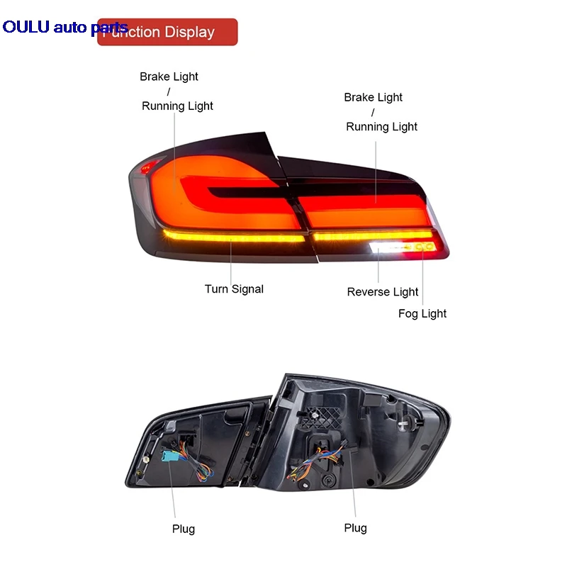 For BMW 5 Series F10 taillight F18 LED taillight assembly M5 520i 520d 530i 530d turn signal brake light 2011-2017 auto parts