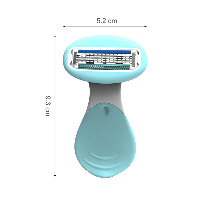 Maquinilla de afeitar portátil para mujer, miniafeitadora flotante de 4 cuchillas, recortadora de pelo corporal, removedora, removedora, Manual de