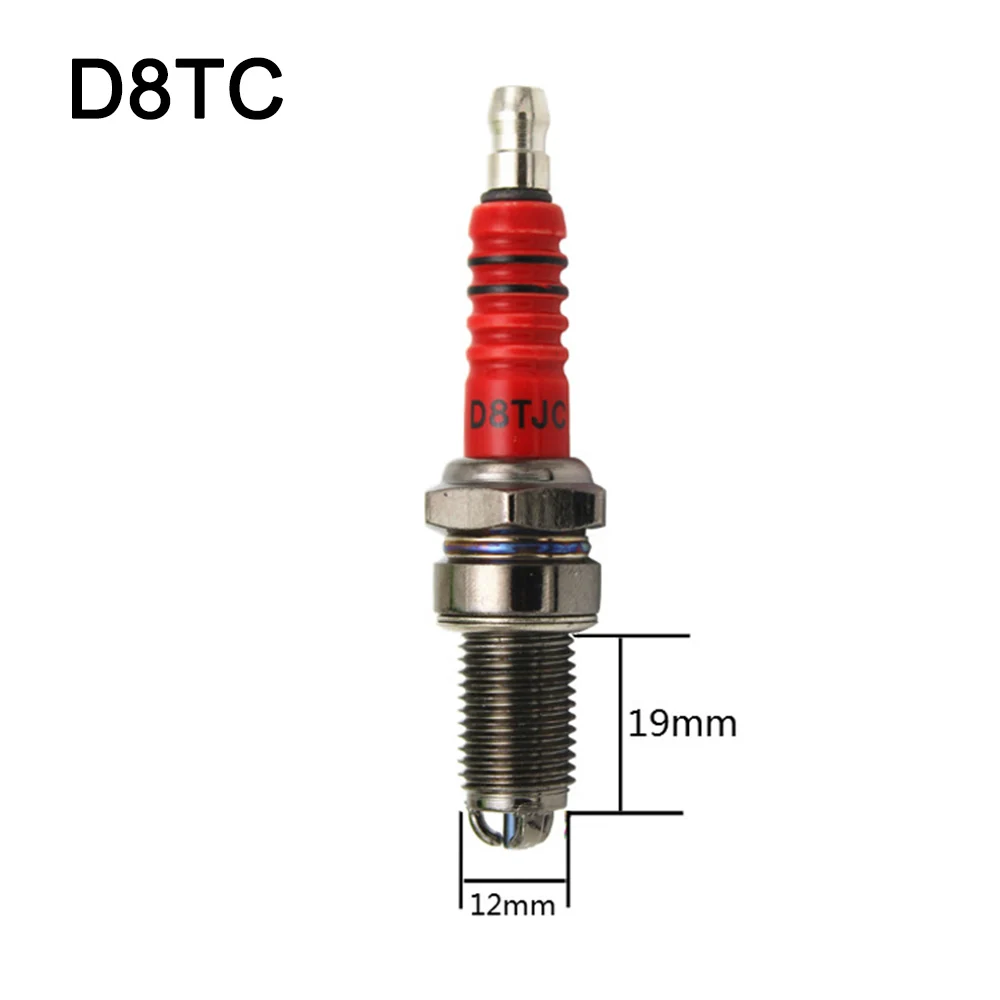 D8TC A7TC Platinum Nozzle Spark Plugs Level 3 Multi-angle Ignition Red Head Motorcycle Spark Plug for CG 125cc 150cc 200cc 250cc