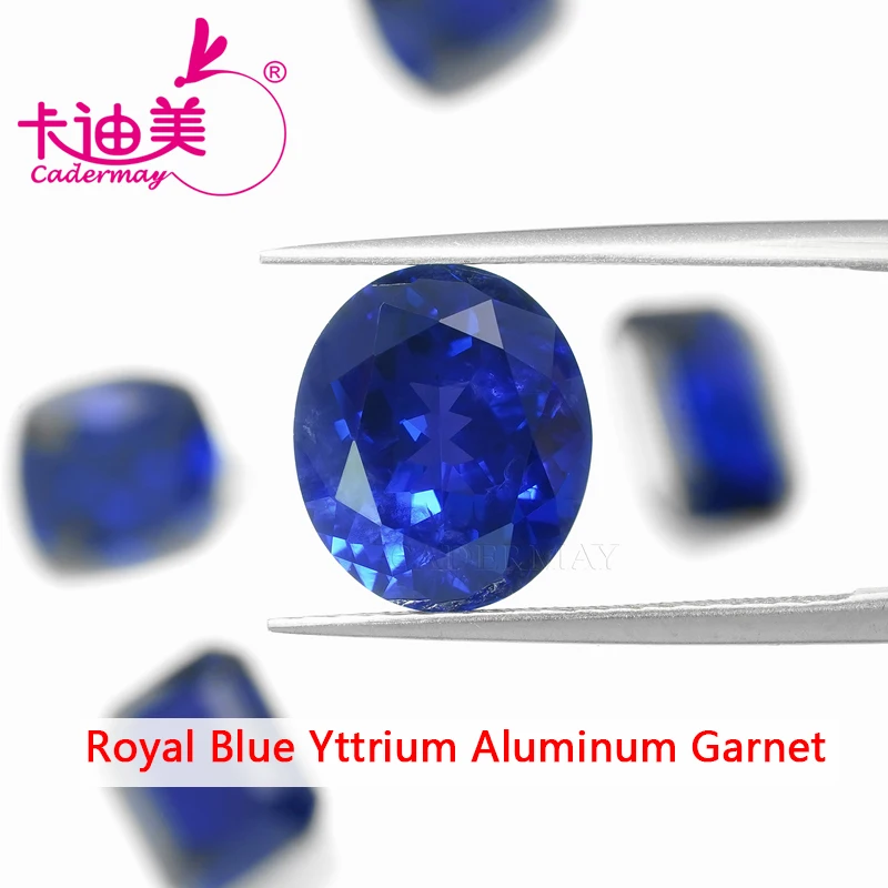 

Oval Cut Royal Blue Yttrium Aluminum Garnet With Inclusions Loose Stone YAG Gemstone For Wedding Fine Jewelry Making