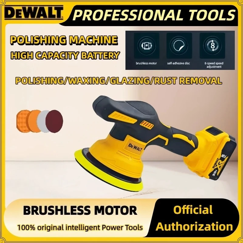 

Беспроводная полировальная машина Dewalt 8Gears с цифровым дисплеем и длительным сроком службы батареи, электрическая полировальная машина для авто, инструмент для воскования и полировки автомобилей