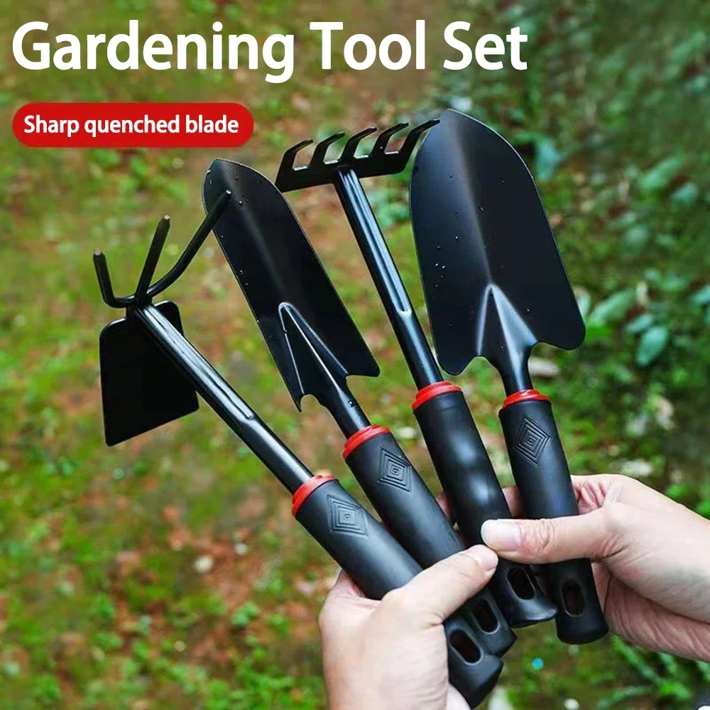 Conjunto de Quatro Pás de Jardinagem, Ferramentas para Jardinagem de Vegetais