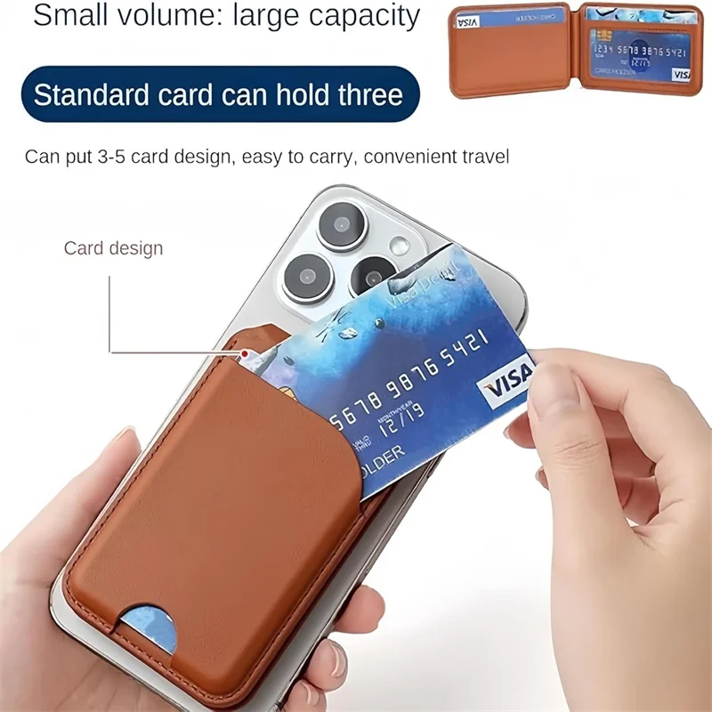 Pivot-Fold Magnetic Card Holder With Magsafe Strong Magnetic Phone Mount With Adjustable Stand