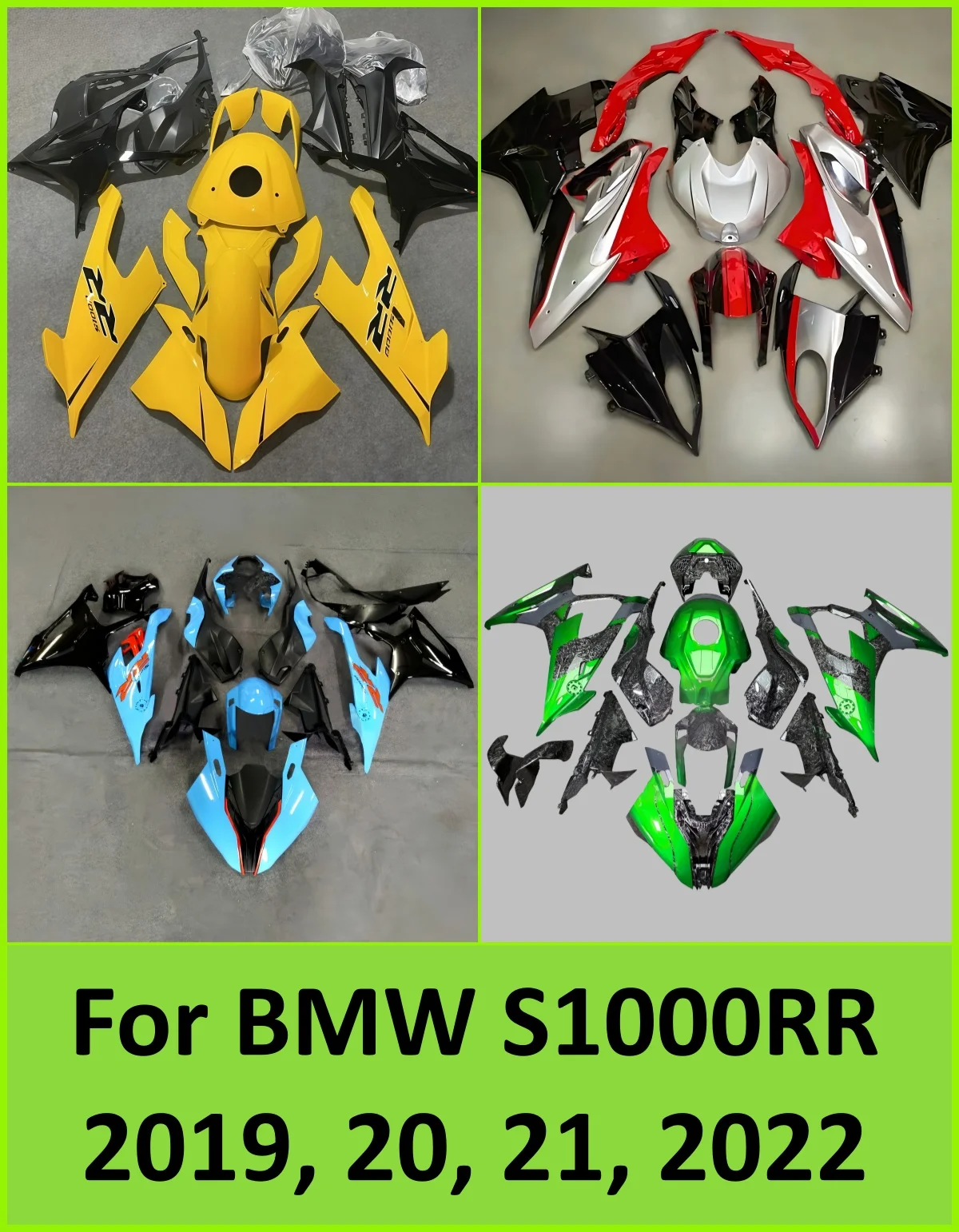 Suitable for BMW S1000RR 2019, 20, 21, 2022 motorcycle cowling accessories, multi-color optional, customizable
