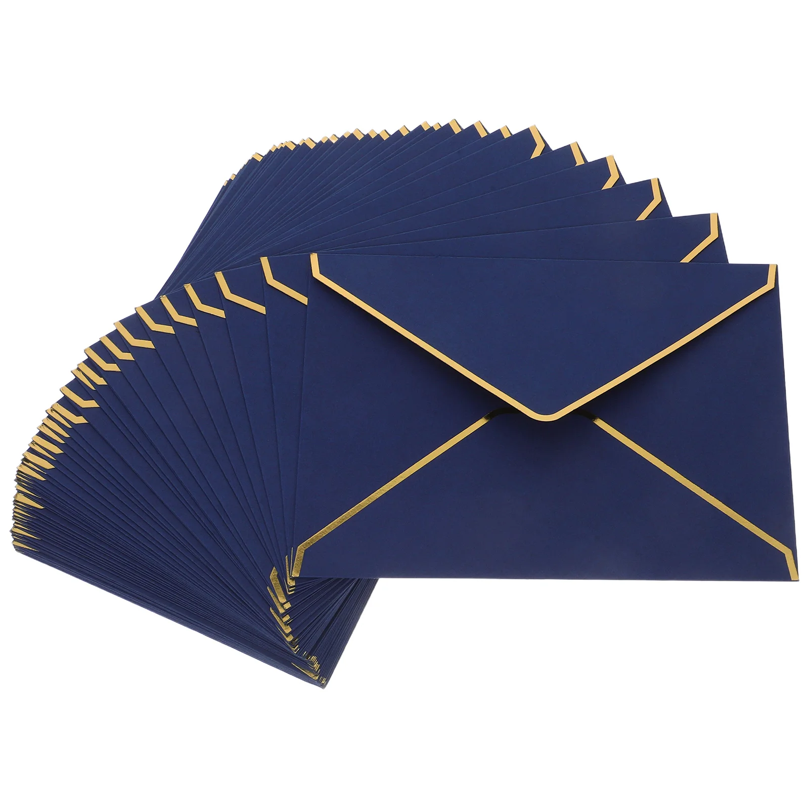 

50pcs Envelopes 7.3X5.3 Foil Border V-Flap Thick Paper For Wedding Shower Graduation Party Cards Invitation