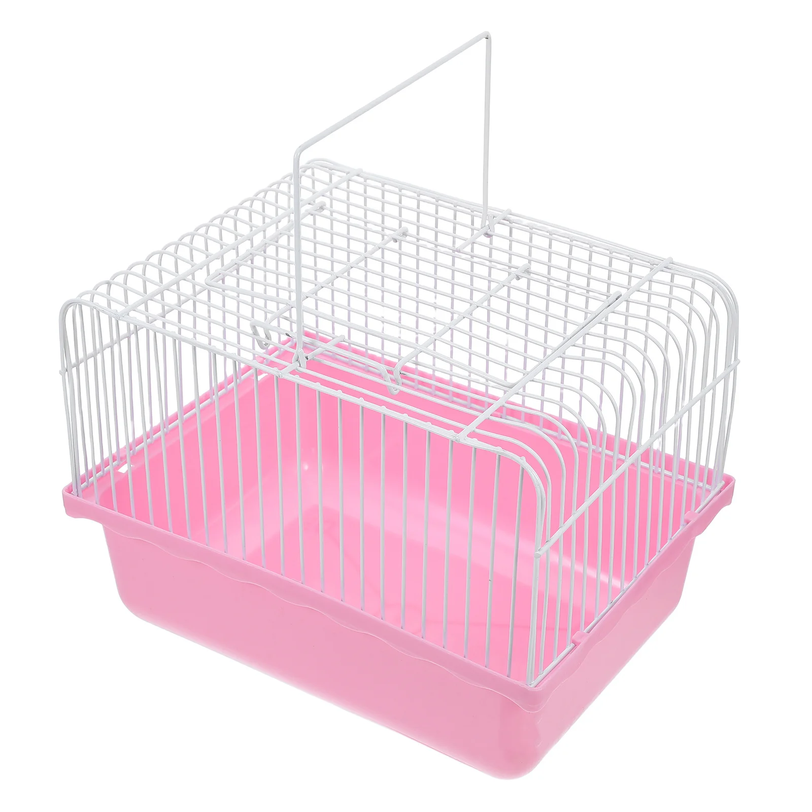 

Portable Bird Cage Lightweight For Parakeets Cockatiels Lovebirds Small Animals Abs Foldable Pet Carrier Transparent Easy