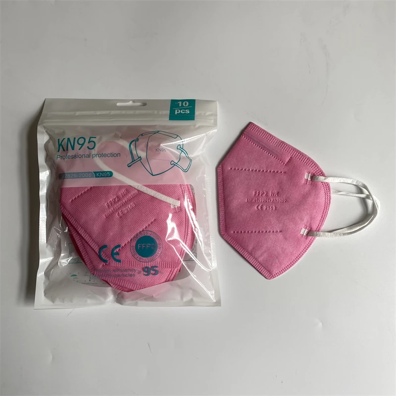 10-200pcs FFP2 Mask Approved CE 5 Layers Face Mask KN95 Filter Respirator Pink Reusable Adults Protective KN95 FFP2 Mascarilla