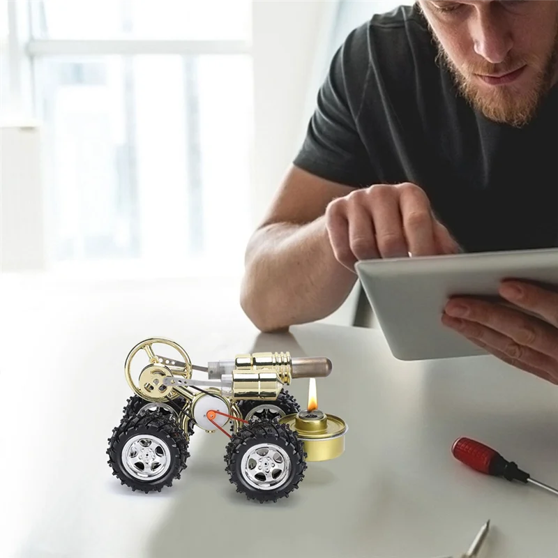 Modelo de motor Stirling, experimento científico físico, regalo, potencia de vapor, Motor de coche Experimental Educational-Y44A