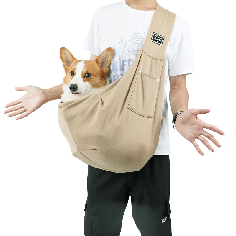 

Portable and foldable pet bag, a breathable and lightweight crossbody cat bag for going shopping and buying groceries