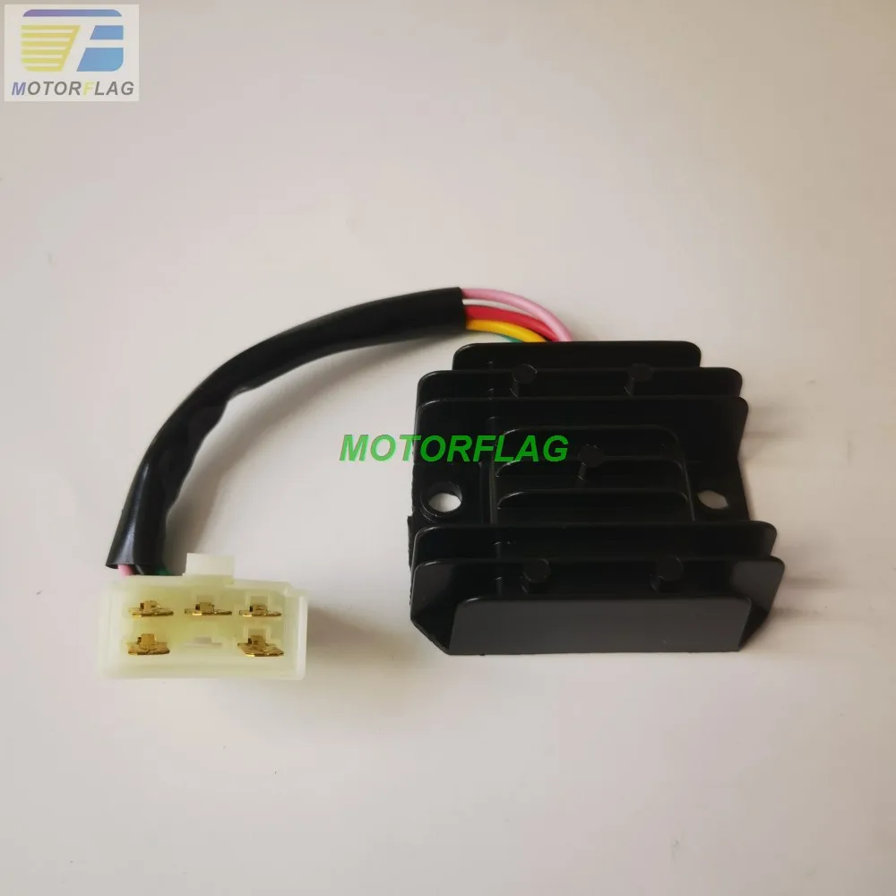 5-wire Full Wave Voltage Regulator Rectifier (Flat Plug, for 8-pole DC Magneto System) for Scooter GY6 125 150 152QMI 157QMJ