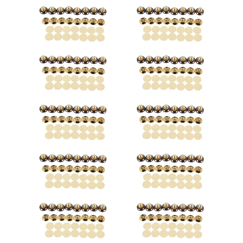 

80 Set Golden-Plated Speaker Spikes, Speaker Stands CD Audio Subwoofer Amplifier Turntable Isolation Feet